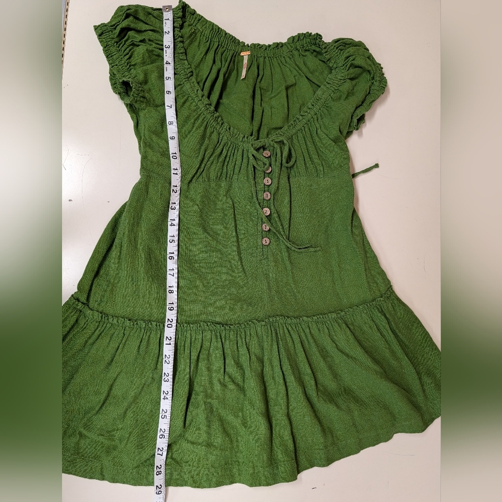 Free People Perri Linen Drop-Waist Mini Dress - Picture 11 of 13